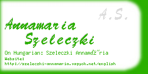 annamaria szeleczki business card